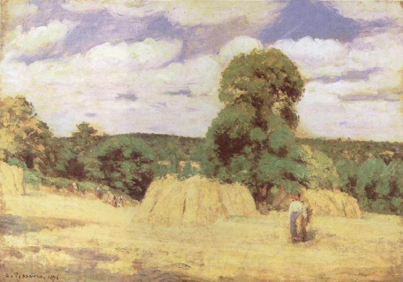 Camille Pissarro Harvest at Monfoucault Spain oil painting art